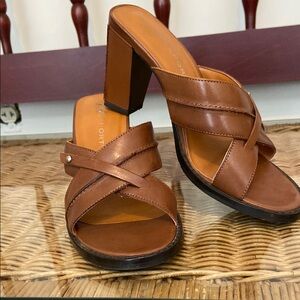 Rockport Tan Leather Heeled Sandals
